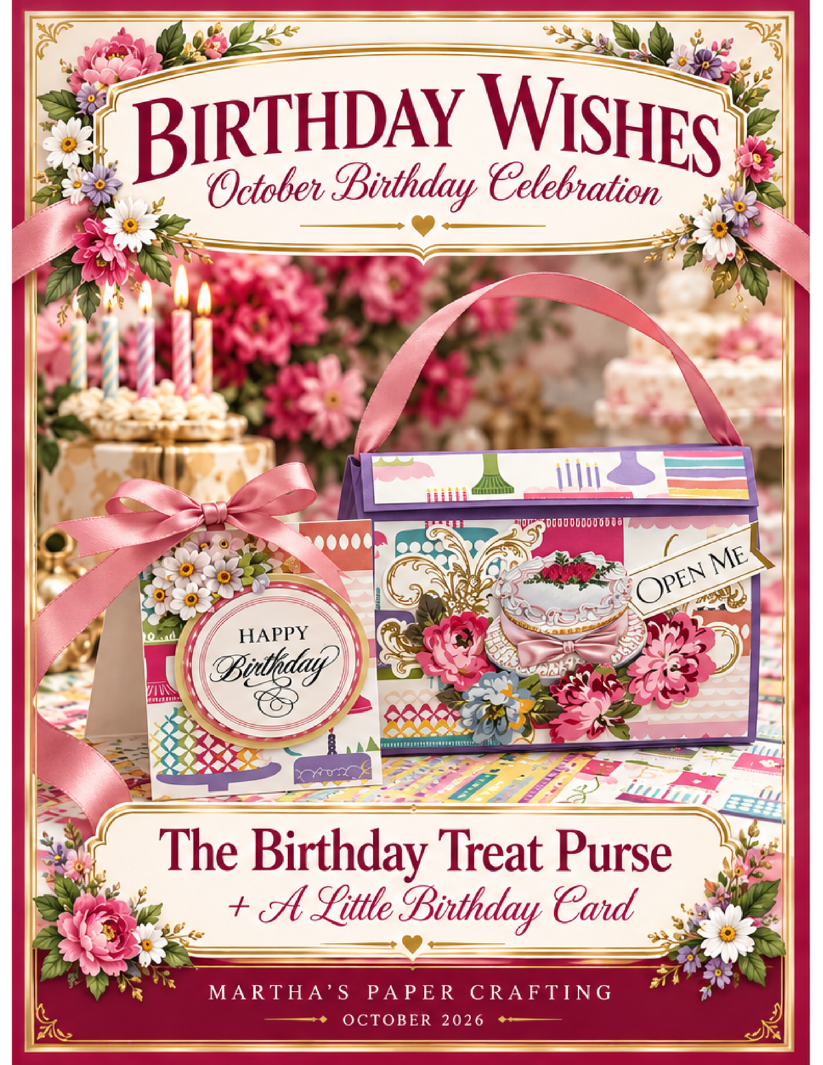 A Gift from Martha Birthday Wishes: Birthday Treat Purse + Card Printable Craft Tutorial