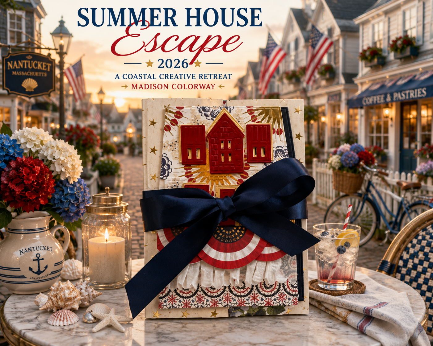 Summer House Escape Scrapbook & Card Workshop Featuring the TWO Anna Griffin® Summer House & Madison Collections